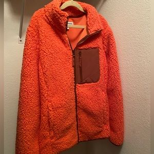 Women’s Sherpa Coral Pink Jacket - Size Medium - Amazon Essentials